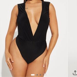 Black Plunge Swimsuit